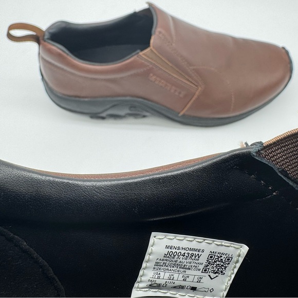 Merrell Jungle Moc Brown Leather Slip On Size 11 W - Picture 10 of 11